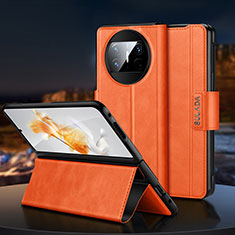 Custodia Portafoglio In Pelle Cover con Supporto SD1 per Huawei Mate X5 Arancione