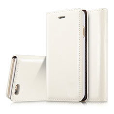 Custodia Portafoglio In Pelle Cover con Supporto T01 per Apple iPhone 6S Plus Bianco