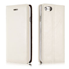 Custodia Portafoglio In Pelle Cover con Supporto T01 per Apple iPhone 7 Bianco