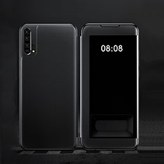 Custodia Portafoglio In Pelle Cover con Supporto T01 per Huawei Honor 20 Pro Nero