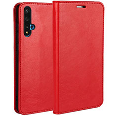 Custodia Portafoglio In Pelle Cover con Supporto T01 per Huawei Honor 20S Rosso