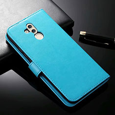 Custodia Portafoglio In Pelle Cover con Supporto T01 per Huawei Mate 20 Lite Cielo Blu