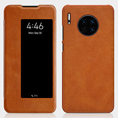 Custodia Portafoglio In Pelle Cover con Supporto T01 per Huawei Mate 30 5G Arancione