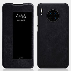 Custodia Portafoglio In Pelle Cover con Supporto T01 per Huawei Mate 30 Nero