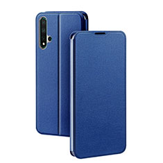 Custodia Portafoglio In Pelle Cover con Supporto T01 per Huawei Nova 5 Pro Blu
