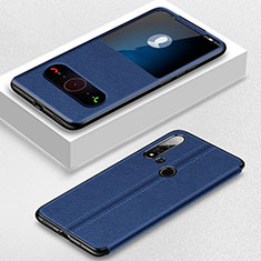 Custodia Portafoglio In Pelle Cover con Supporto T01 per Huawei Nova 5i Blu