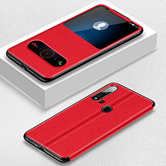 Custodia Portafoglio In Pelle Cover con Supporto T01 per Huawei Nova 5i Rosso