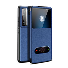 Custodia Portafoglio In Pelle Cover con Supporto T01 per Huawei Nova 7 SE 5G Blu