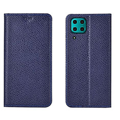 Custodia Portafoglio In Pelle Cover con Supporto T01 per Huawei Nova 7i Blu