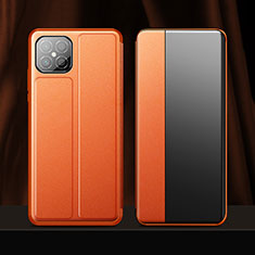 Custodia Portafoglio In Pelle Cover con Supporto T01 per Huawei Nova 8 SE 5G Arancione