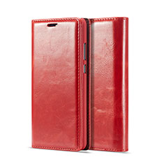 Custodia Portafoglio In Pelle Cover con Supporto T01 per Huawei P20 Pro Rosso