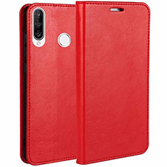 Custodia Portafoglio In Pelle Cover con Supporto T01 per Huawei P30 Lite XL Rosso