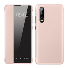 Custodia Portafoglio In Pelle Cover con Supporto T01 per Huawei P30 Rosa