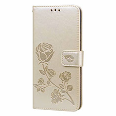 Custodia Portafoglio In Pelle Cover con Supporto T01 per Huawei P40 Pro Oro