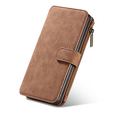 Custodia Portafoglio In Pelle Cover con Supporto T01 per Samsung Galaxy Note 10 Marrone