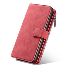 Custodia Portafoglio In Pelle Cover con Supporto T01 per Samsung Galaxy Note 10 Rosso
