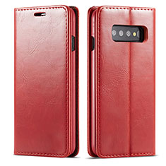 Custodia Portafoglio In Pelle Cover con Supporto T01 per Samsung Galaxy S10 5G Rosso