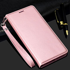 Custodia Portafoglio In Pelle Cover con Supporto T01 per Samsung Galaxy S20 Plus Oro Rosa