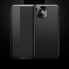 Custodia Portafoglio In Pelle Cover con Supporto T01 per Xiaomi Mi 11 Lite 4G Nero