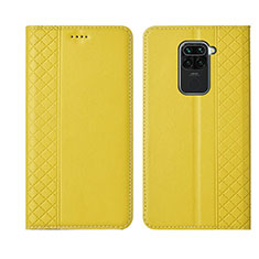 Custodia Portafoglio In Pelle Cover con Supporto T01 per Xiaomi Redmi 10X 4G Giallo