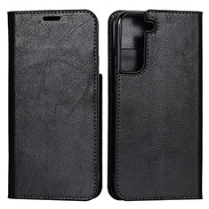 Custodia Portafoglio In Pelle Cover con Supporto T01D per Samsung Galaxy S21 FE 5G Nero
