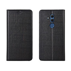 Custodia Portafoglio In Pelle Cover con Supporto T02 per Huawei Mate 20 Lite Nero