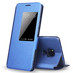 Custodia Portafoglio In Pelle Cover con Supporto T02 per Huawei Mate 20 X 5G Blu