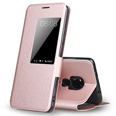 Custodia Portafoglio In Pelle Cover con Supporto T02 per Huawei Mate 20 X 5G Oro Rosa