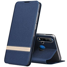 Custodia Portafoglio In Pelle Cover con Supporto T02 per Huawei Nova 5i Blu