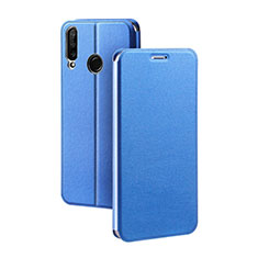 Custodia Portafoglio In Pelle Cover con Supporto T02 per Huawei P30 Lite Blu