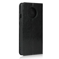 Custodia Portafoglio In Pelle Cover con Supporto T02 per OnePlus 7T Nero