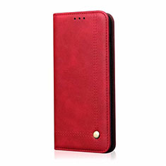 Custodia Portafoglio In Pelle Cover con Supporto T02 per Oppo Ace2 Rosso