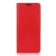 Custodia Portafoglio In Pelle Cover con Supporto T02 per Oppo Find X2 Neo Rosso