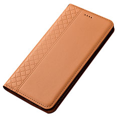 Custodia Portafoglio In Pelle Cover con Supporto T02 per Samsung Galaxy A80 Arancione