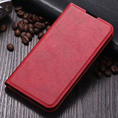Custodia Portafoglio In Pelle Cover con Supporto T02 per Samsung Galaxy S10 Plus Rosso