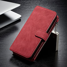 Custodia Portafoglio In Pelle Cover con Supporto T02 per Samsung Galaxy S10e Rosso