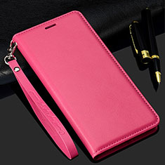 Custodia Portafoglio In Pelle Cover con Supporto T02 per Samsung Galaxy S20 Rosa Caldo