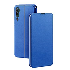 Custodia Portafoglio In Pelle Cover con Supporto T02 per Xiaomi Mi Note 10 Pro Blu