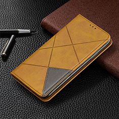 Custodia Portafoglio In Pelle Cover con Supporto T02 per Xiaomi Poco M2 Pro Arancione
