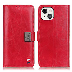 Custodia Portafoglio In Pelle Cover con Supporto T03 per Apple iPhone 13 Mini Rosso