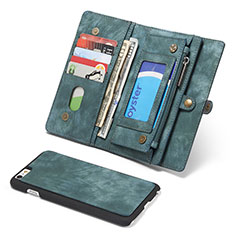 Custodia Portafoglio In Pelle Cover con Supporto T03 per Apple iPhone 6 Plus Verde