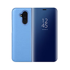 Custodia Portafoglio In Pelle Cover con Supporto T03 per Huawei Mate 20 Lite Blu