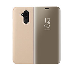 Custodia Portafoglio In Pelle Cover con Supporto T03 per Huawei Mate 20 Lite Oro