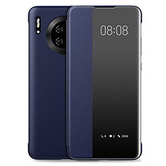 Custodia Portafoglio In Pelle Cover con Supporto T03 per Huawei Mate 30 Blu