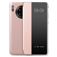 Custodia Portafoglio In Pelle Cover con Supporto T03 per Huawei Mate 30 Pro 5G Oro Rosa