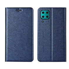 Custodia Portafoglio In Pelle Cover con Supporto T03 per Huawei Nova 7i Blu