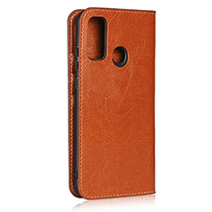Custodia Portafoglio In Pelle Cover con Supporto T03 per Huawei P Smart (2020) Arancione