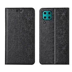 Custodia Portafoglio In Pelle Cover con Supporto T03 per Huawei P40 Lite Nero