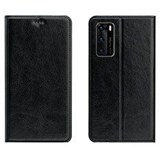 Custodia Portafoglio In Pelle Cover con Supporto T03 per Huawei P40 Nero