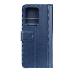 Custodia Portafoglio In Pelle Cover con Supporto T03 per Huawei P40 Pro+ Plus Blu
